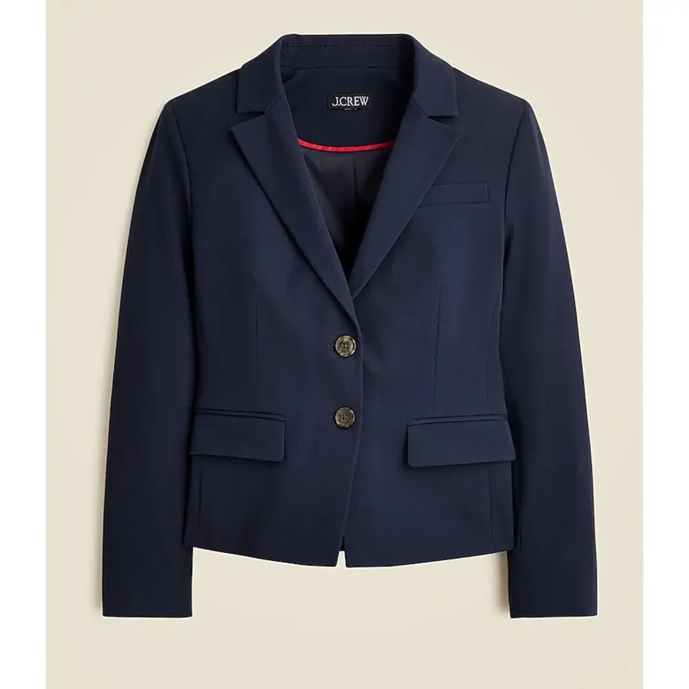 J Crew Crop Fit Blazer 2 Navy Blue NWT Jacket CI624 J.Crew Stretch Academia Prep